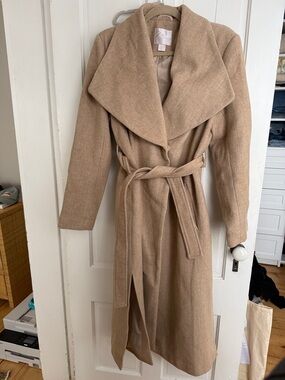Rachel Parcell Wrap Tan Belted Coat